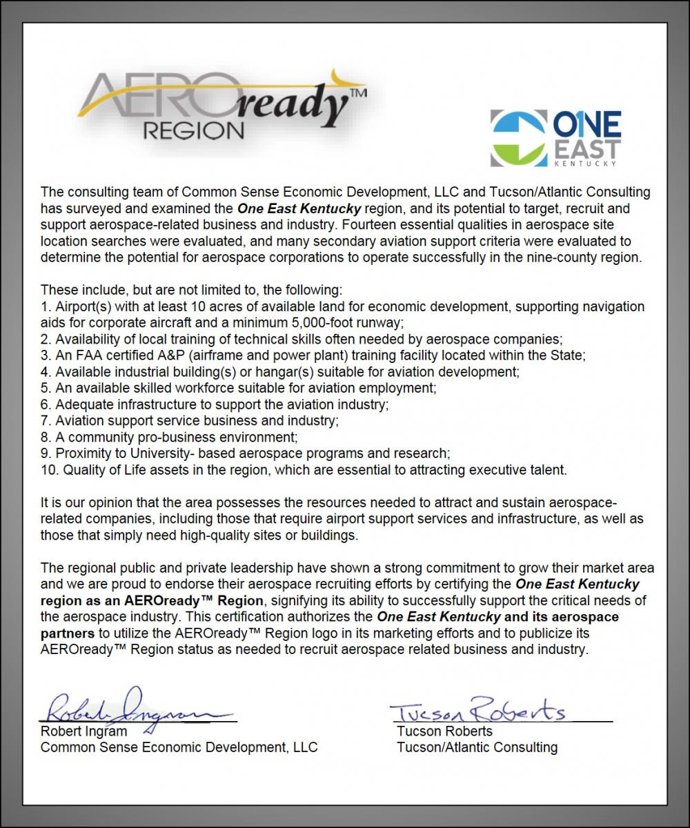 AeroReady Region Letter