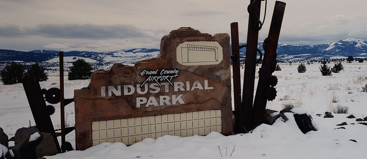 Grant County Airport Industrial Park sign