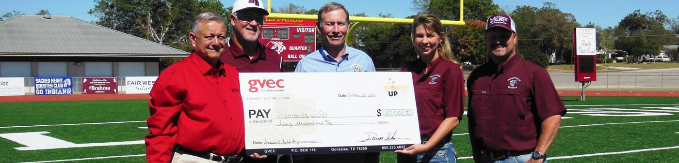 Hallettsville ISD in South Texas presented with a GVEC POWER UP Grant