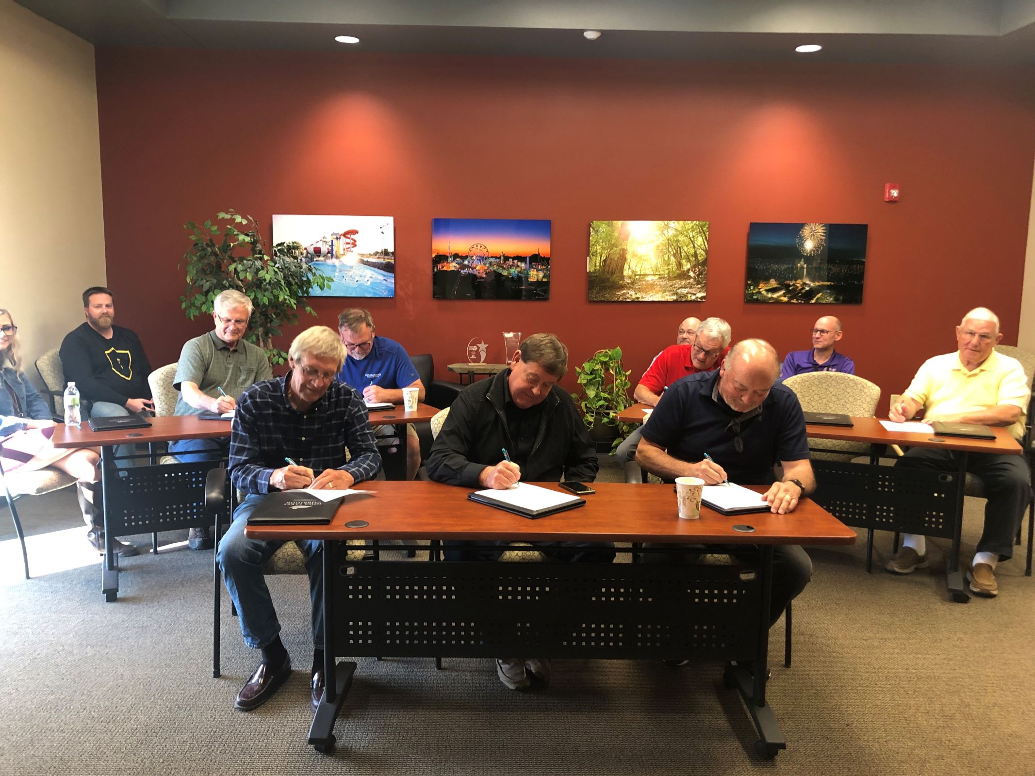 County Supervisors and City Mayors signing the proclamation including Thomas Huseman (Buena Vista County), Randy Swanson (Clay County), William Leupold (Dickinson County), Bruce Keenan (Spirit Lake), Matt Carstensen (Lake Park), Mike Porsch (Storm Lake), 