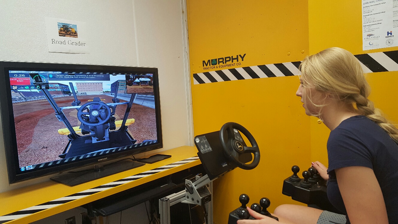 Clay County Fair visitors can visit the Northwest Iowa Opportunities Hub’s mobile heavy equipment simulator and try their skill at operating a variety of construction equipment and machinery.