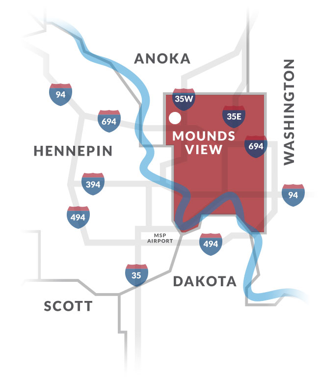 mounds view mn map