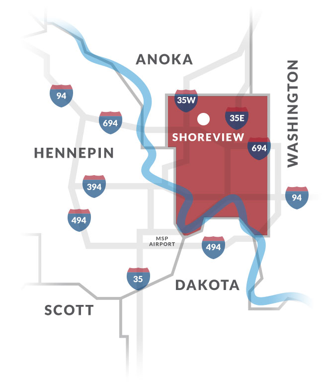 shoreview mn map