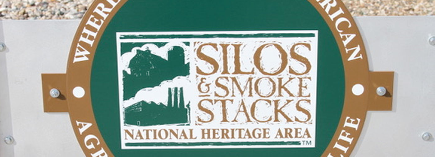 silos and smoke stacks