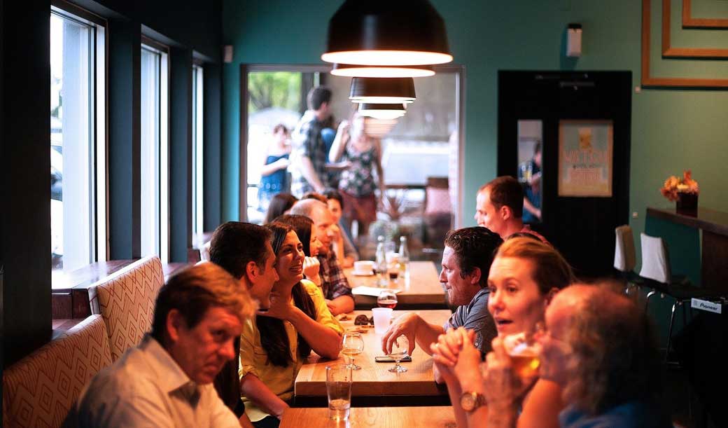 diners at a restaurant