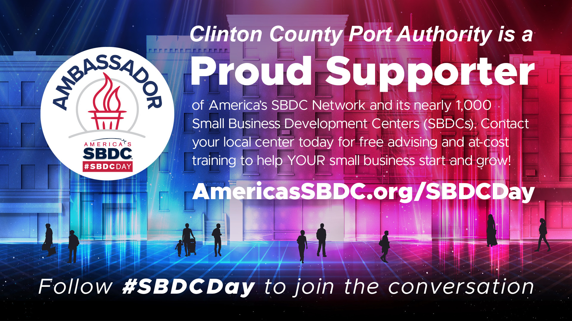 Click the Clinton County Port Authority is Proud to be an SBDC Ambassador for a Third Year Slide Photo to Open
