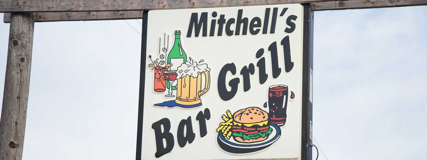Mitchell's bar grill sign
