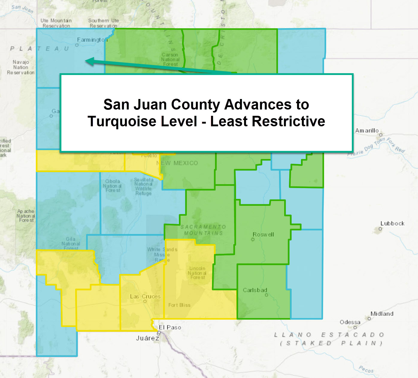 SJ County Advances to Turquois Level - COVID Receding Photo