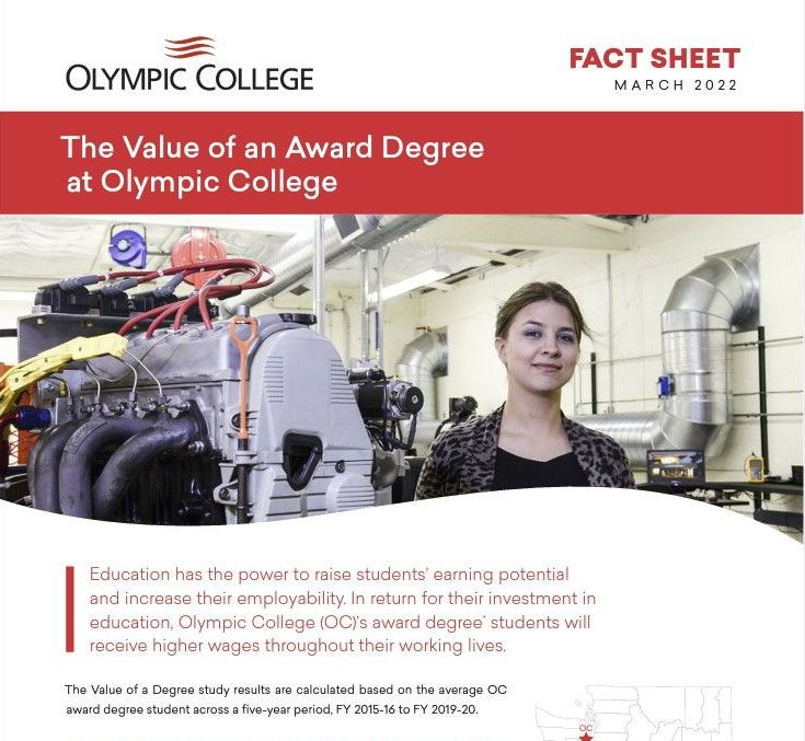 The Value of an Award Degree at Olympic College Image