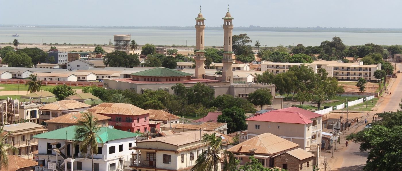 view of Banjul and the river