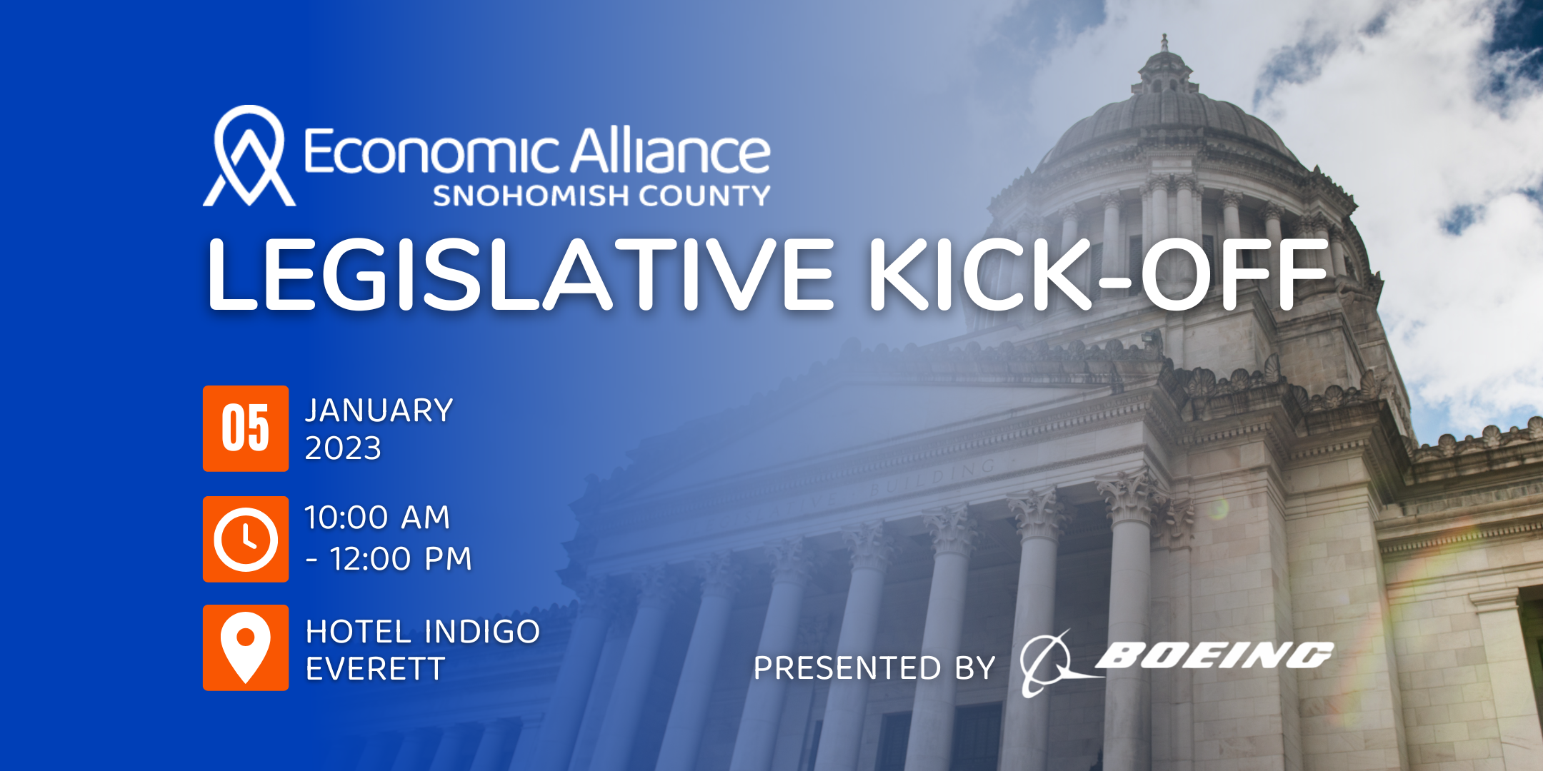 Economic Alliance Snohomish County to Host 2023 Legislative Kick-Off on January 5 Photo - Click Here to See