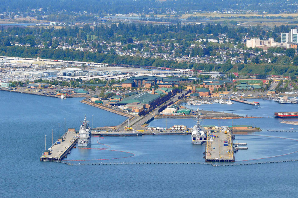 Naval Station Everett Pier aerial view