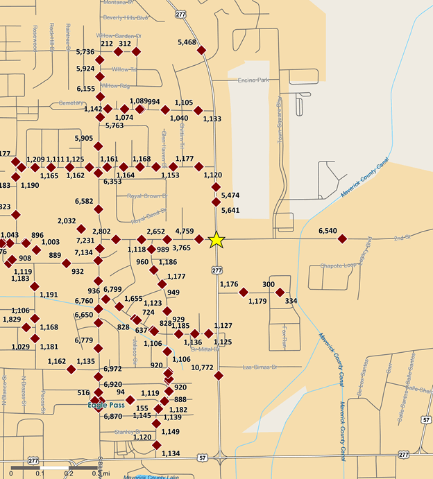 Second St & North Veterans Traffic Counts