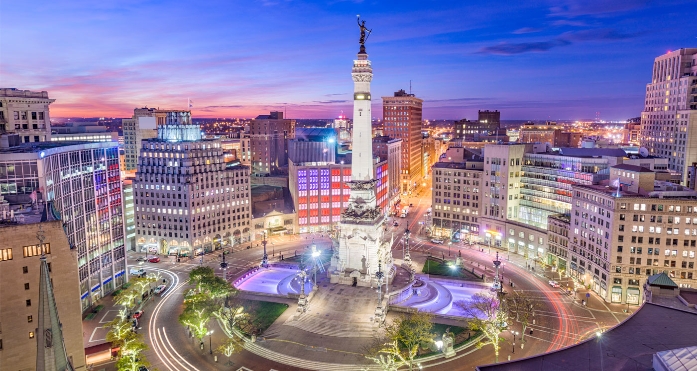 Indianapolis Skyline from river