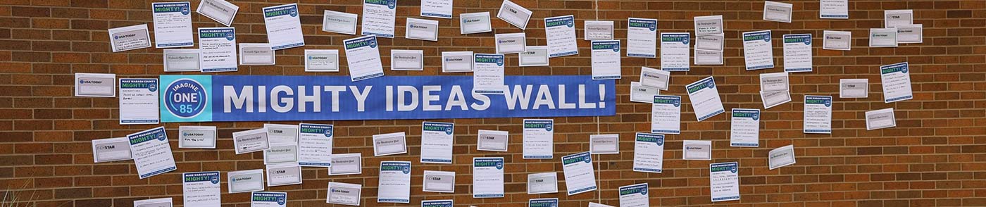 Mighty Ideas Wall for Grow Wabash County event