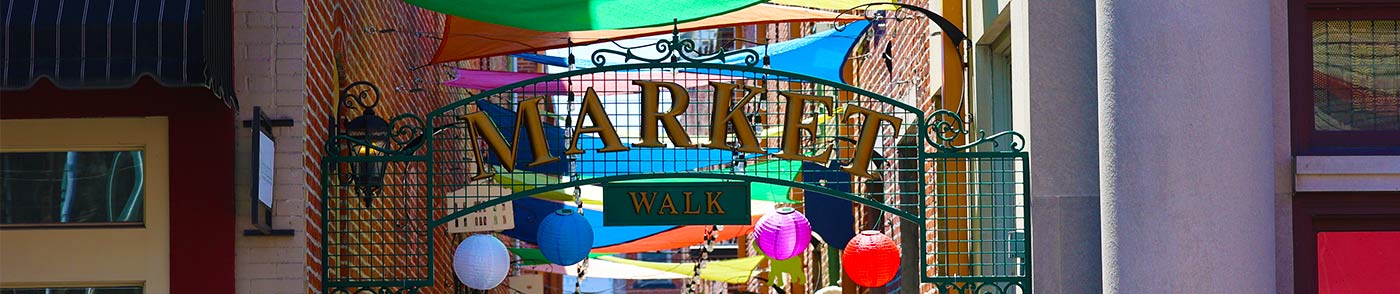 Market Walk of businesses in Wabash