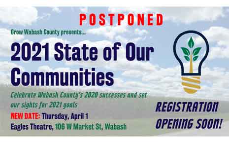 Grow Wabash County to Postpone State of Our Communities Event Main Photo