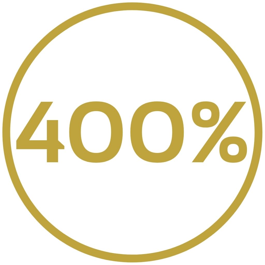 400 %