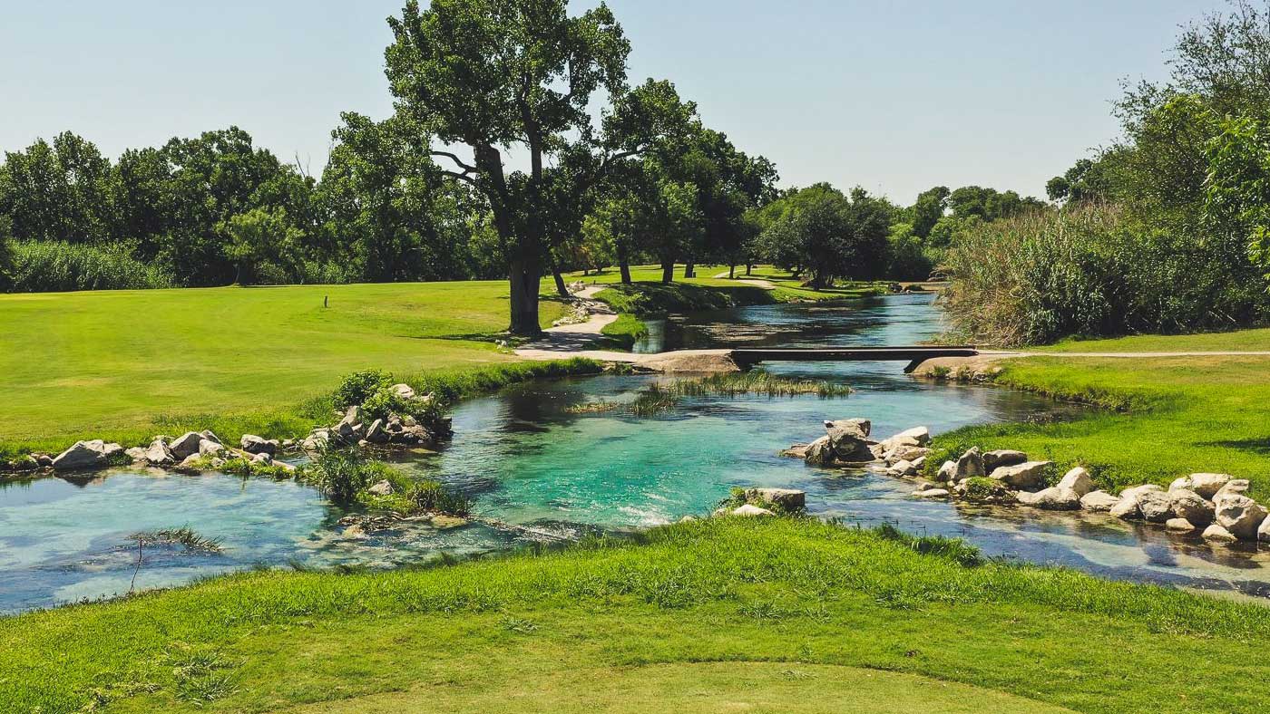 water feature at a golf course
