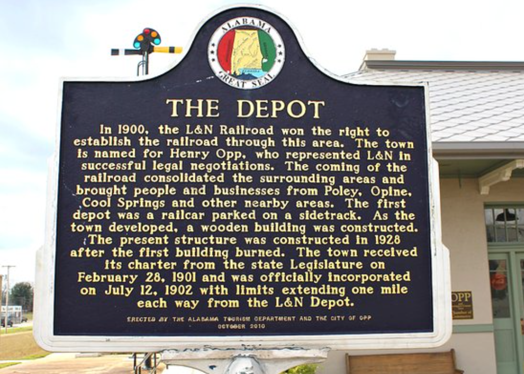 Train Depot sign