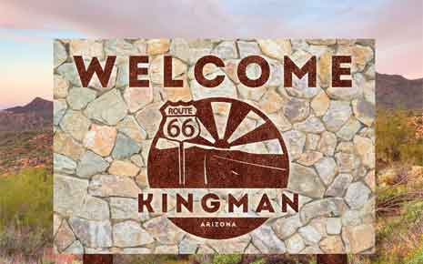Welcome to Kingman, AZ sign