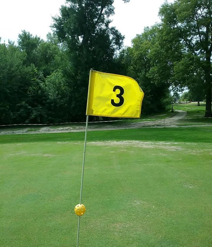Flag tee at a golf course
