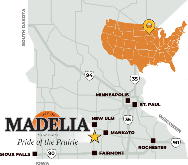 Madelia, MN Map