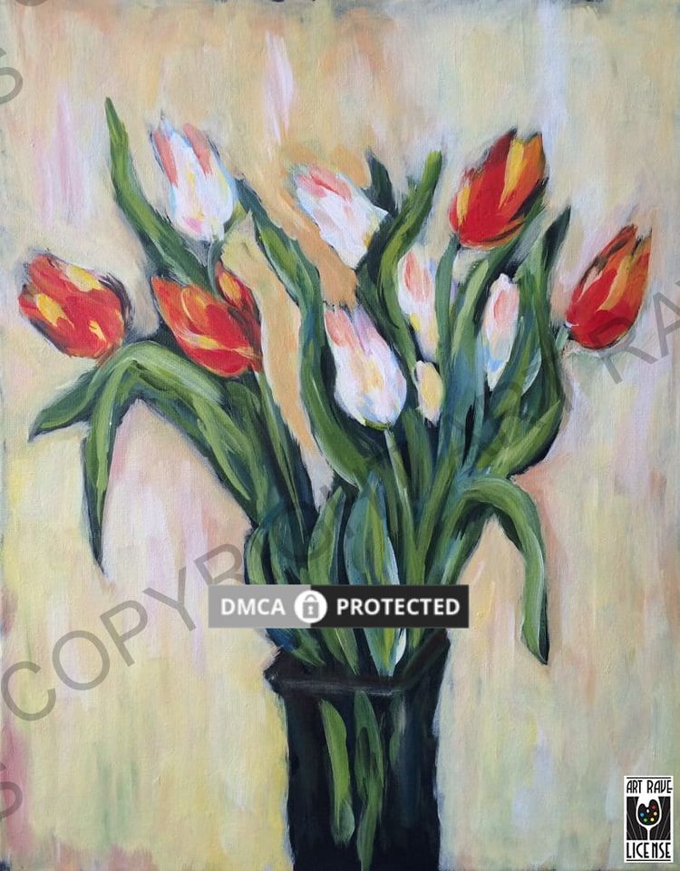 Monet Tulips Paint Party Photo
