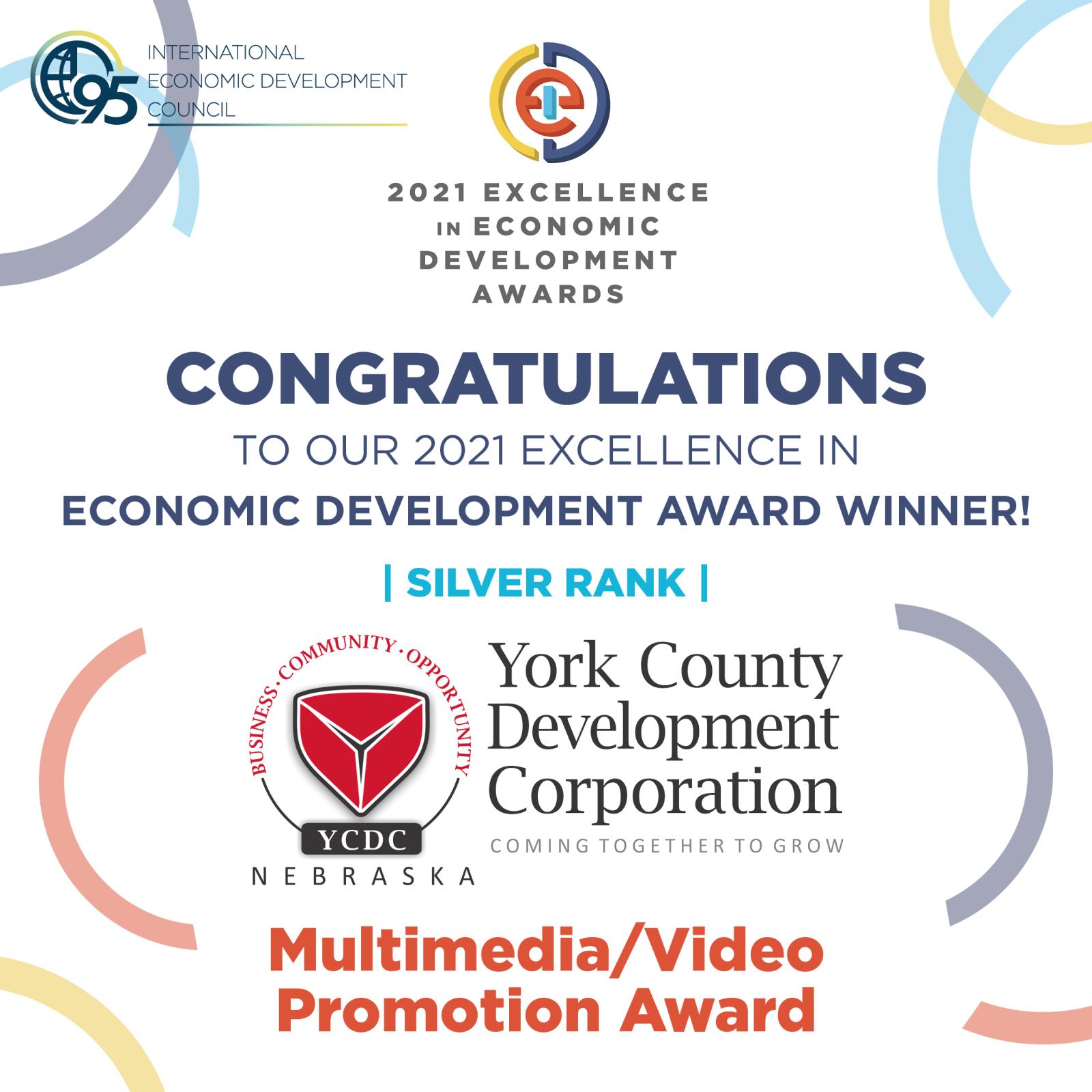York County Development Corporation Receives Excellence in Economic Development Award from the International Economic Development Council Main Photo