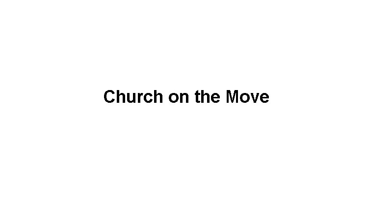 Church on the Move Logo