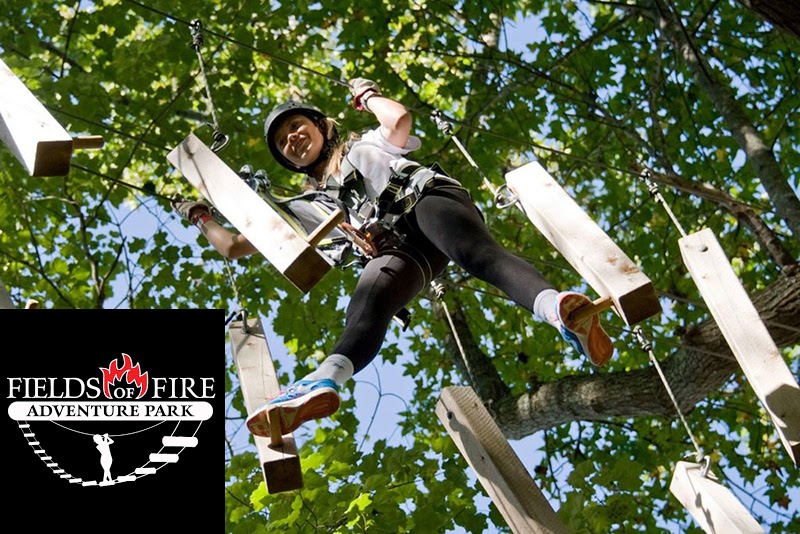 Mystic’s Fields of Fire Aerial Adventure Park is Fun for the Whole Family Photo