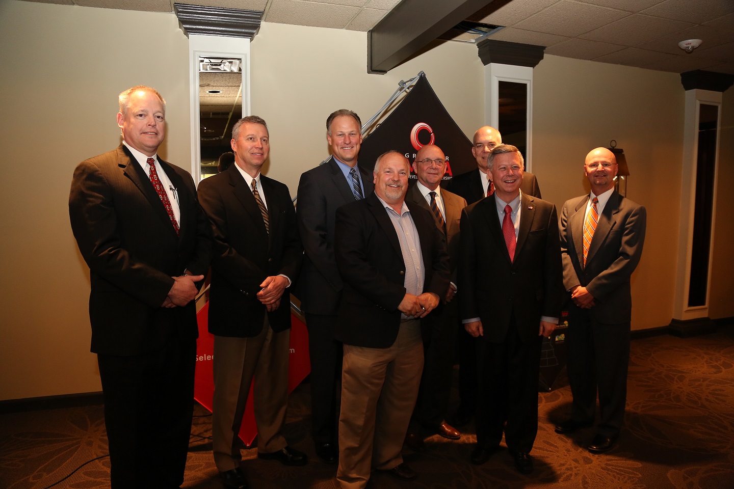 Executive Board with David Brown, Mayor Getzschman & Governor Heineman